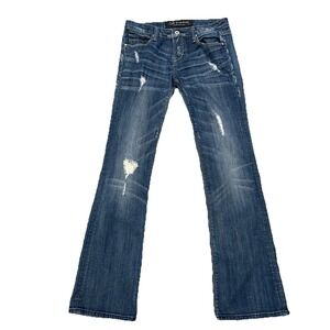 Cult Of Individuality Jeans Womens 29 Blue Distressed denim western hipster